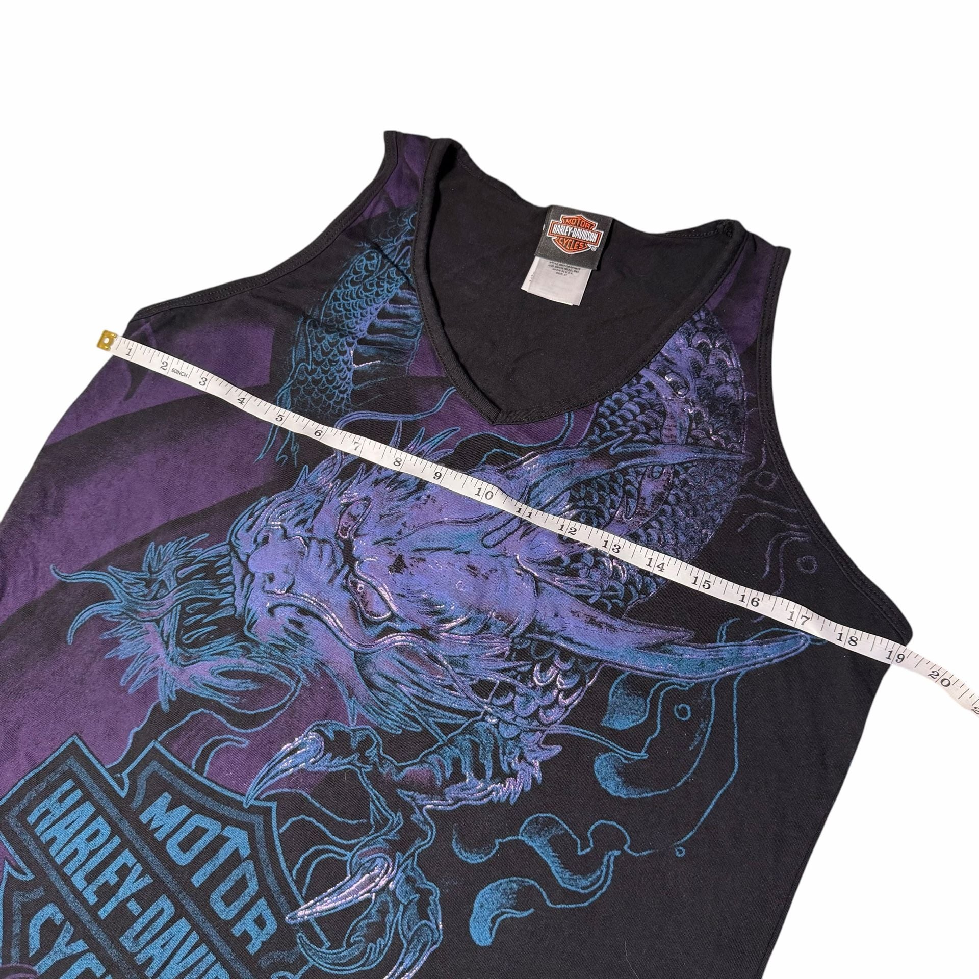 Harley-Davidson Dragon Tank Top Size XL Black Purple Lynnwood Washington 8