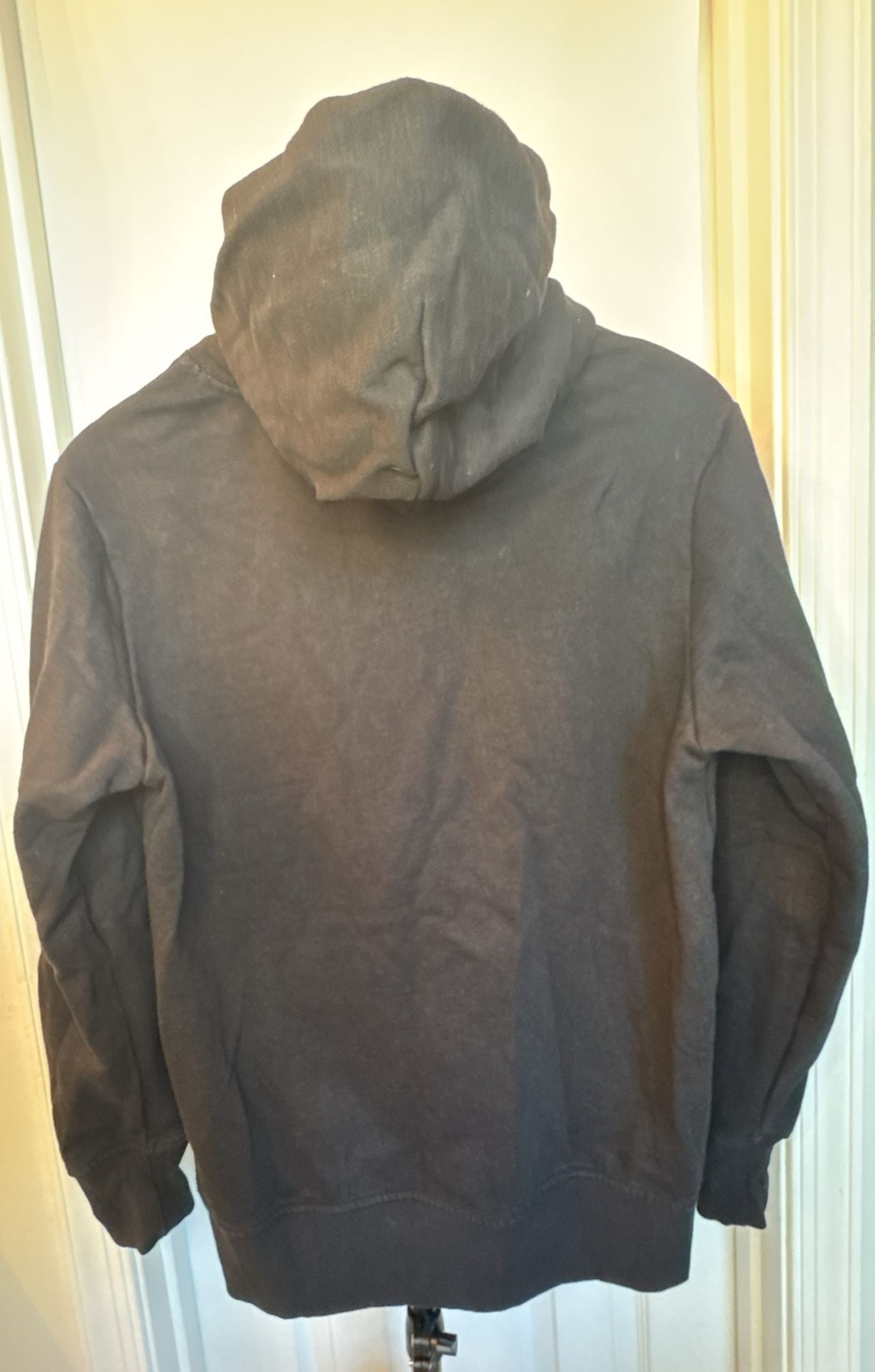 HUF Hoodie Size M Black Dragon Embroidered Pullover Sweatshirt 5