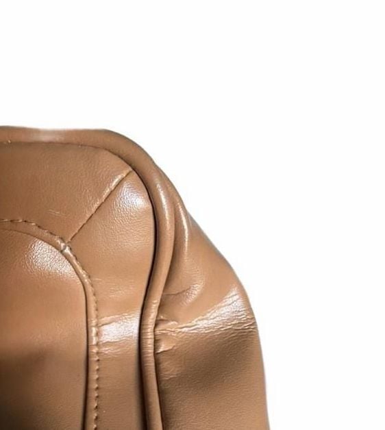Vintage Tan Faux Leather Crossbody Bag Purse Wallet 7