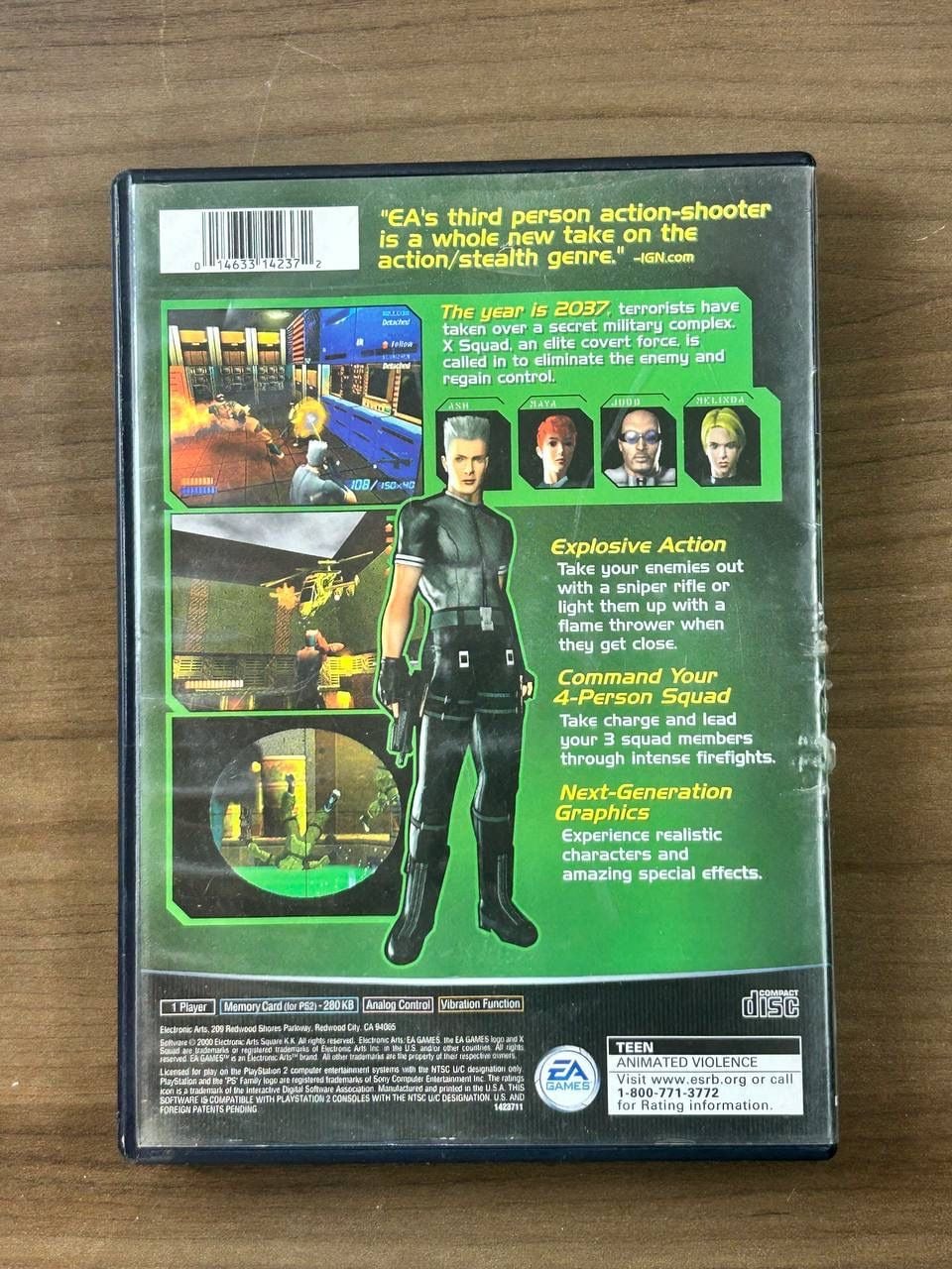 X-Squad Sony PlayStation 2 PS2 2000 EA Games Disc & Case No Manual 3
