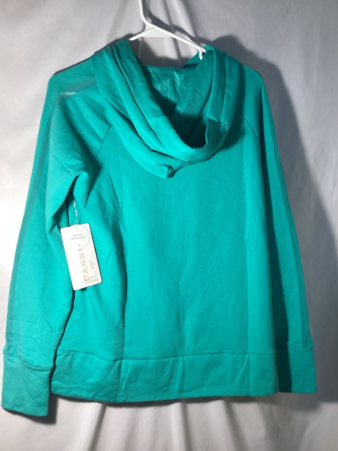 Danskin Hoodie Size M Turquoise Green Pullover Sweatshirt 4