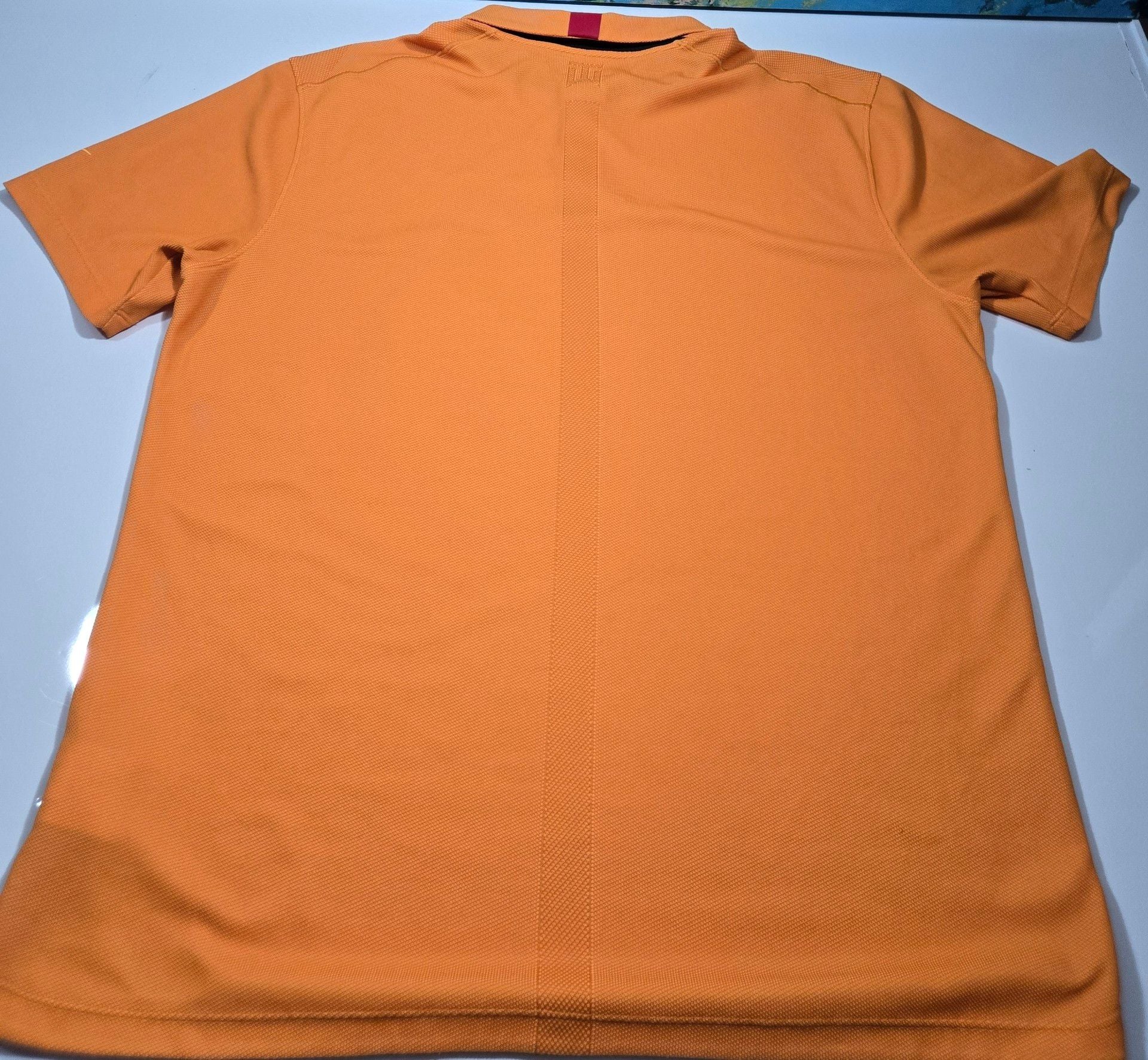 Nike Tiger Woods Collection Polo Shirt Size M Orange Golf Dri-FIT 6