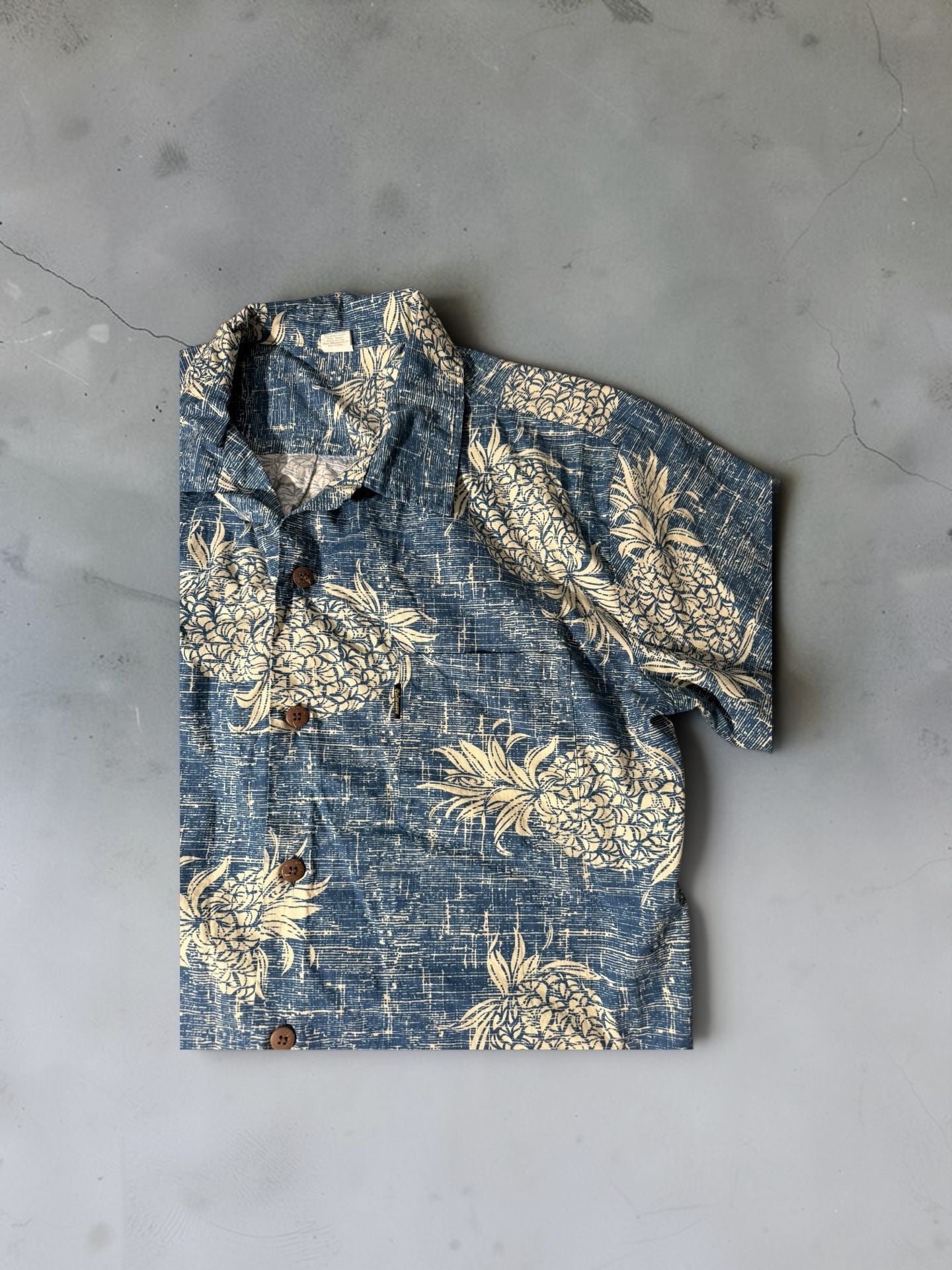 Palmwave Hawaii Pineapple Hawaiian Shirt Size L 2