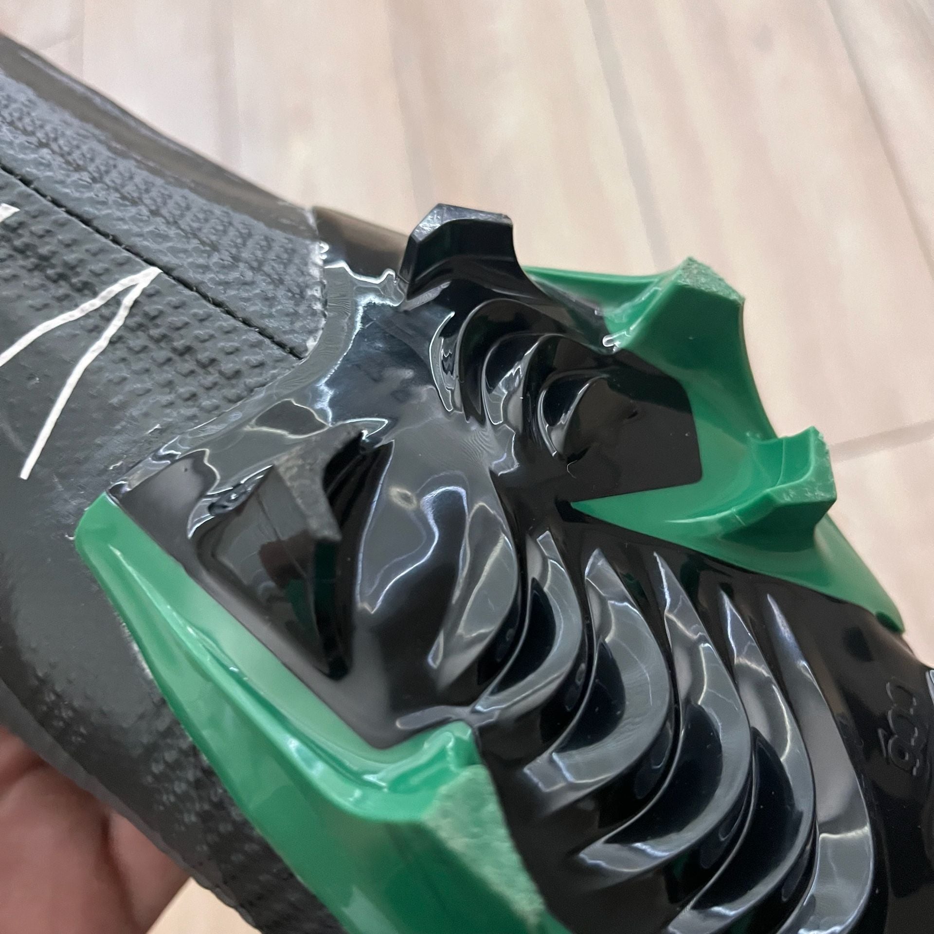 Nike Vapor Edge Pro 360 Size 10 Black Pine Green Football Cleats 6