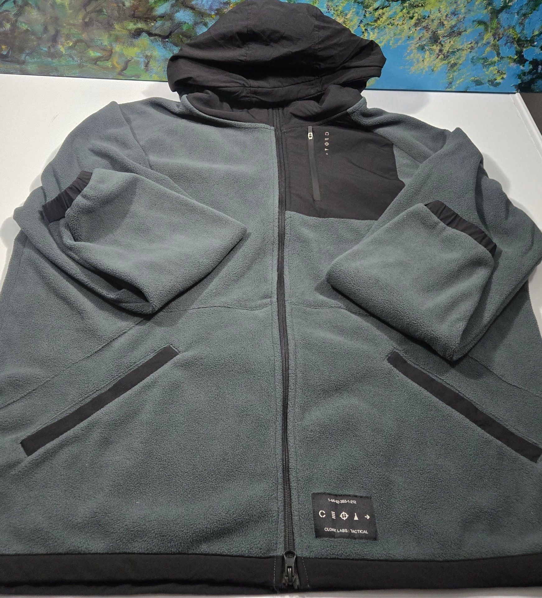 Cloak Labs Tactical Zip-Up Fleece Hoodie Size 2XL Gray 2