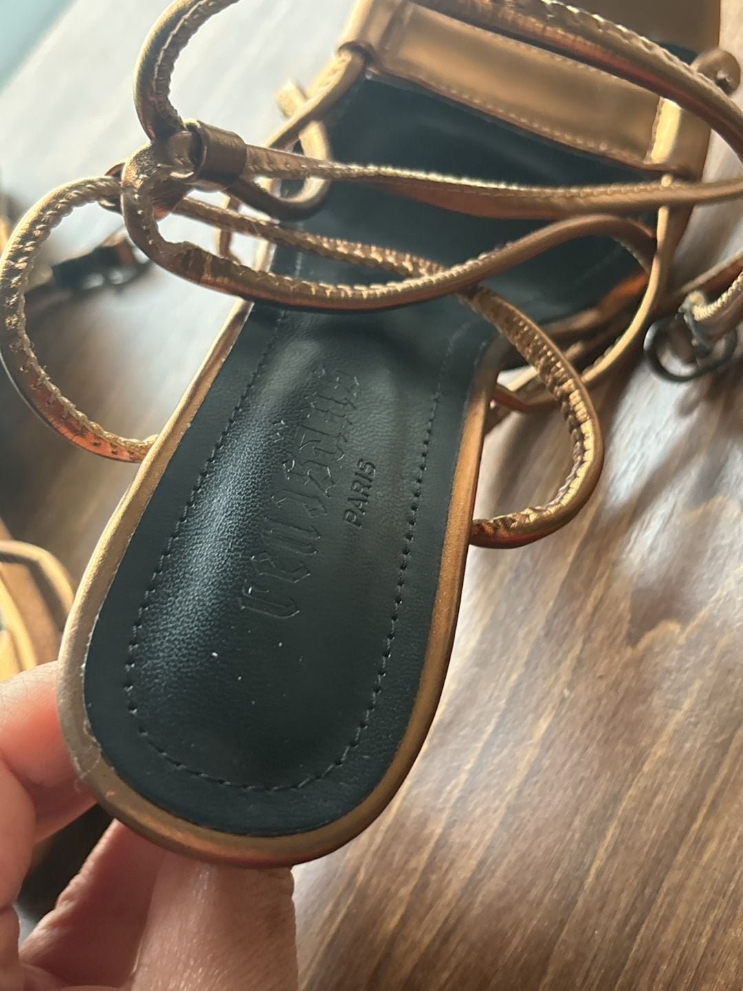 Cenasans Paris Bronze Strappy Heeled Sandals Size 38 ( US 8) 10