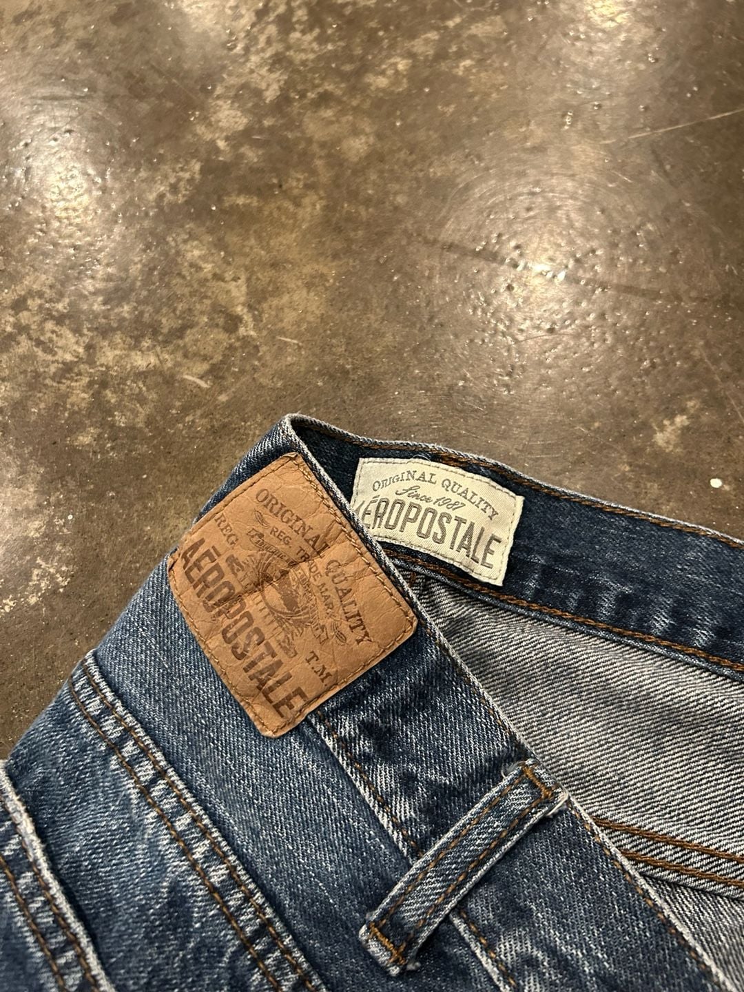 Aeropostale Driggs Slim Bootcut Jeans 34x34 Blue Denim 7