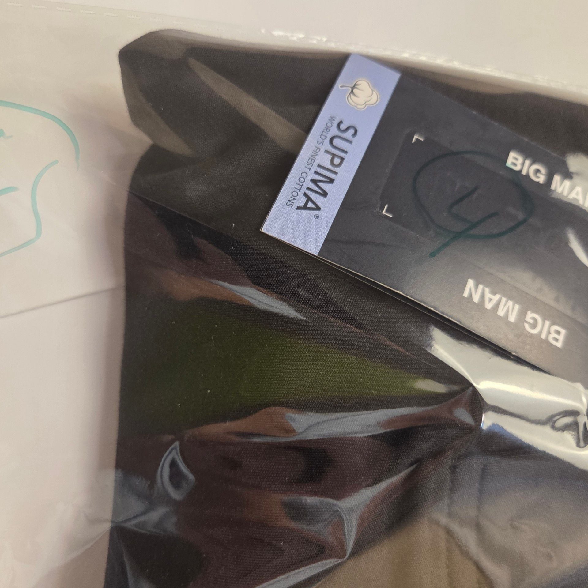 Roundtree & Yorke Polo Shirt Size 4XB Black Supima Cotton Pocket NWT 13
