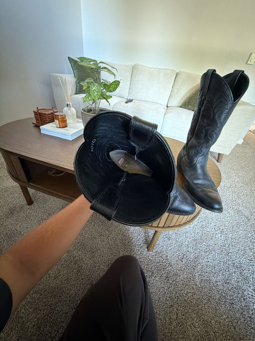 Ariat Heritage Western Boots Size 10.5D Black Leather 8