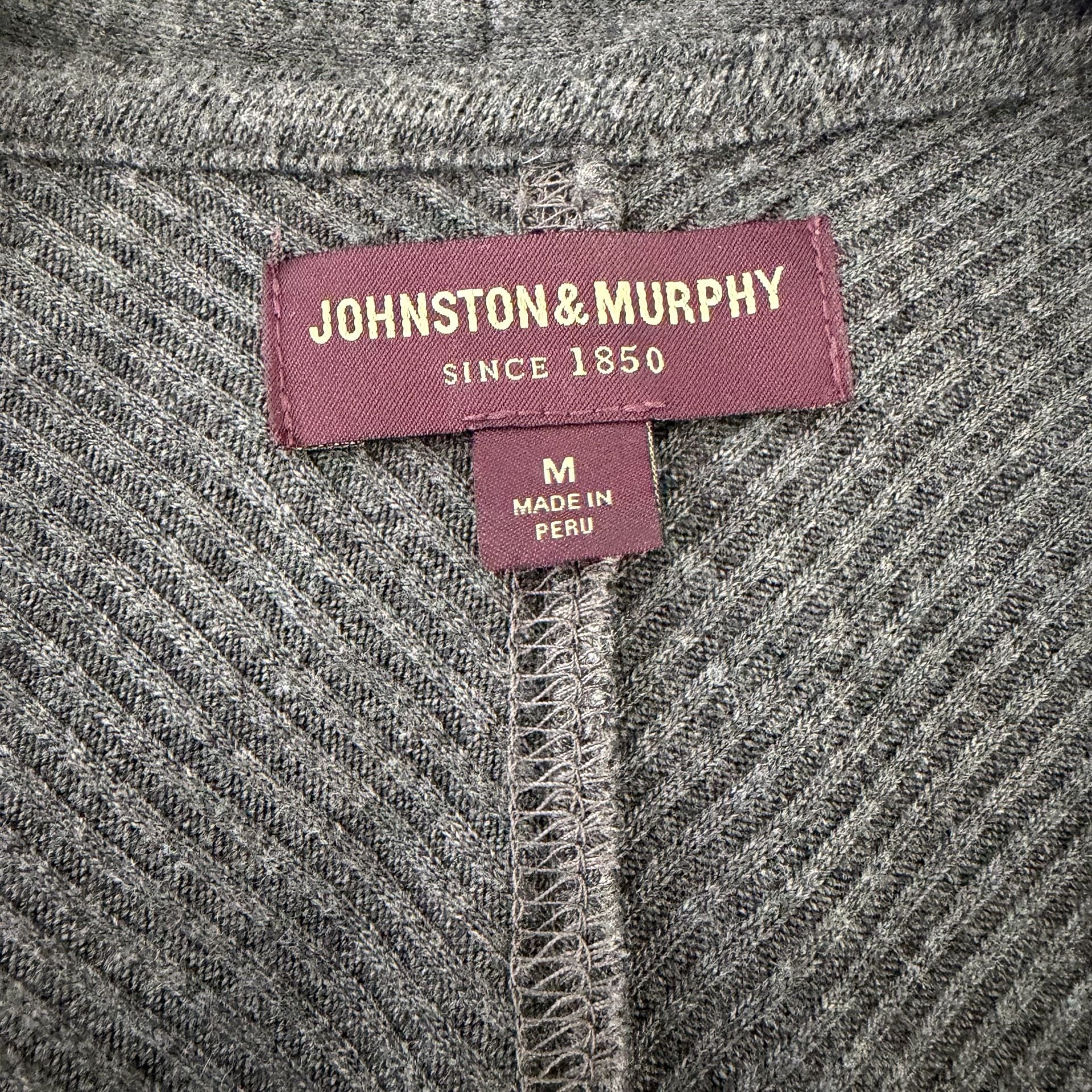 Johnston & Murphy Cardigan Size M Gray Open Front Sweater 6