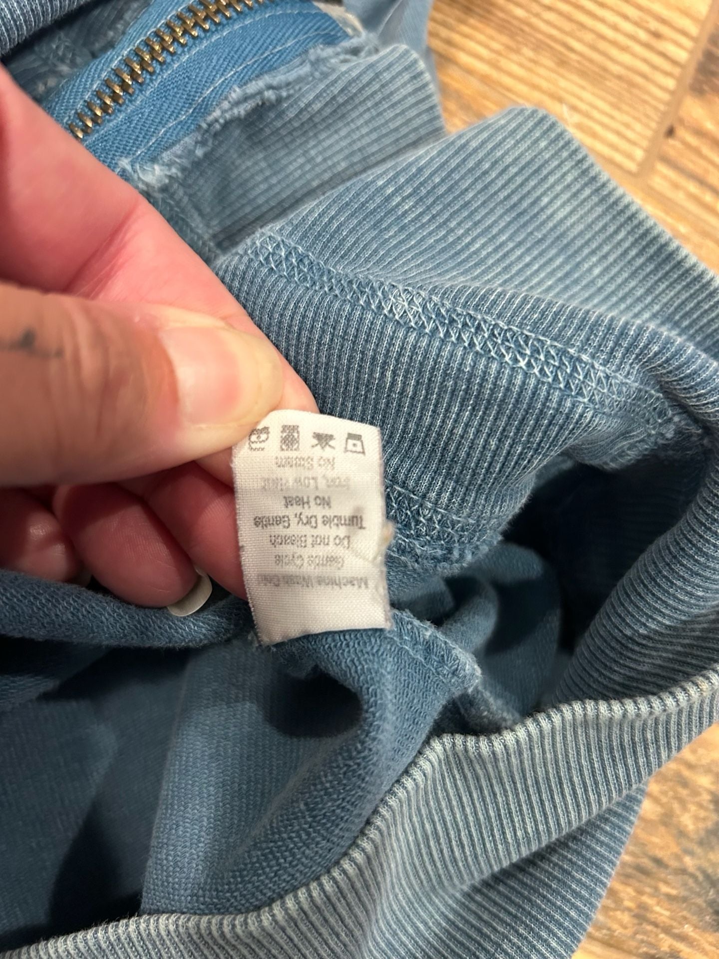 Steps Newyork Track Jacket Size L Blue Acid Wash 10