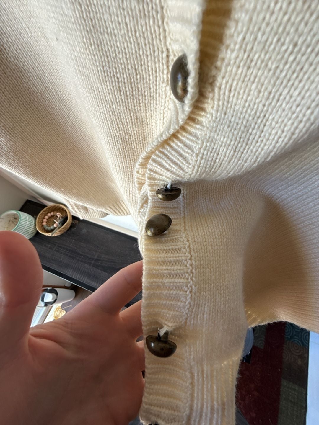 Cute Fall π cream Cable Knit Cardigan Cream 5