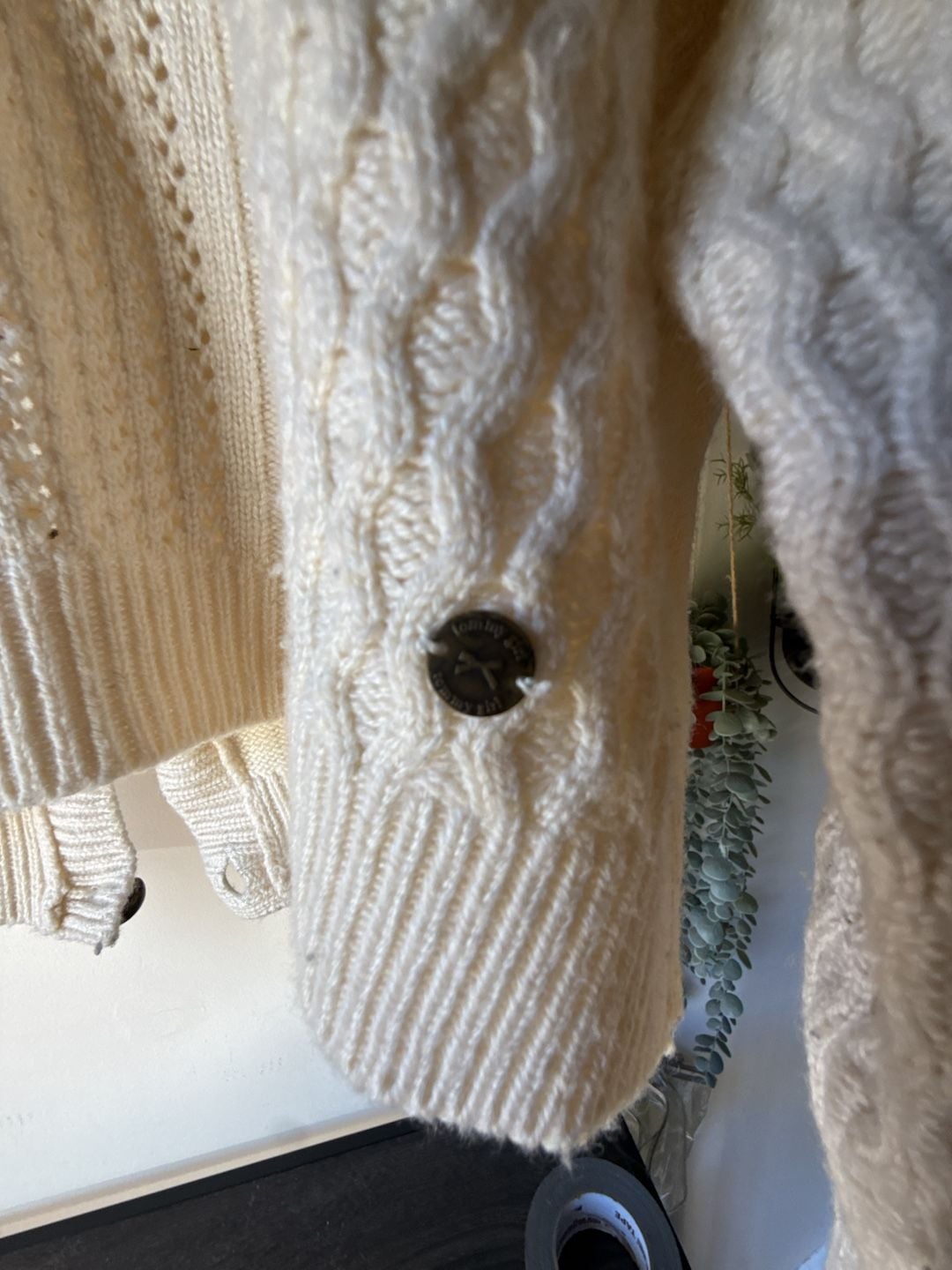 Cute Fall π cream Cable Knit Cardigan Cream 7