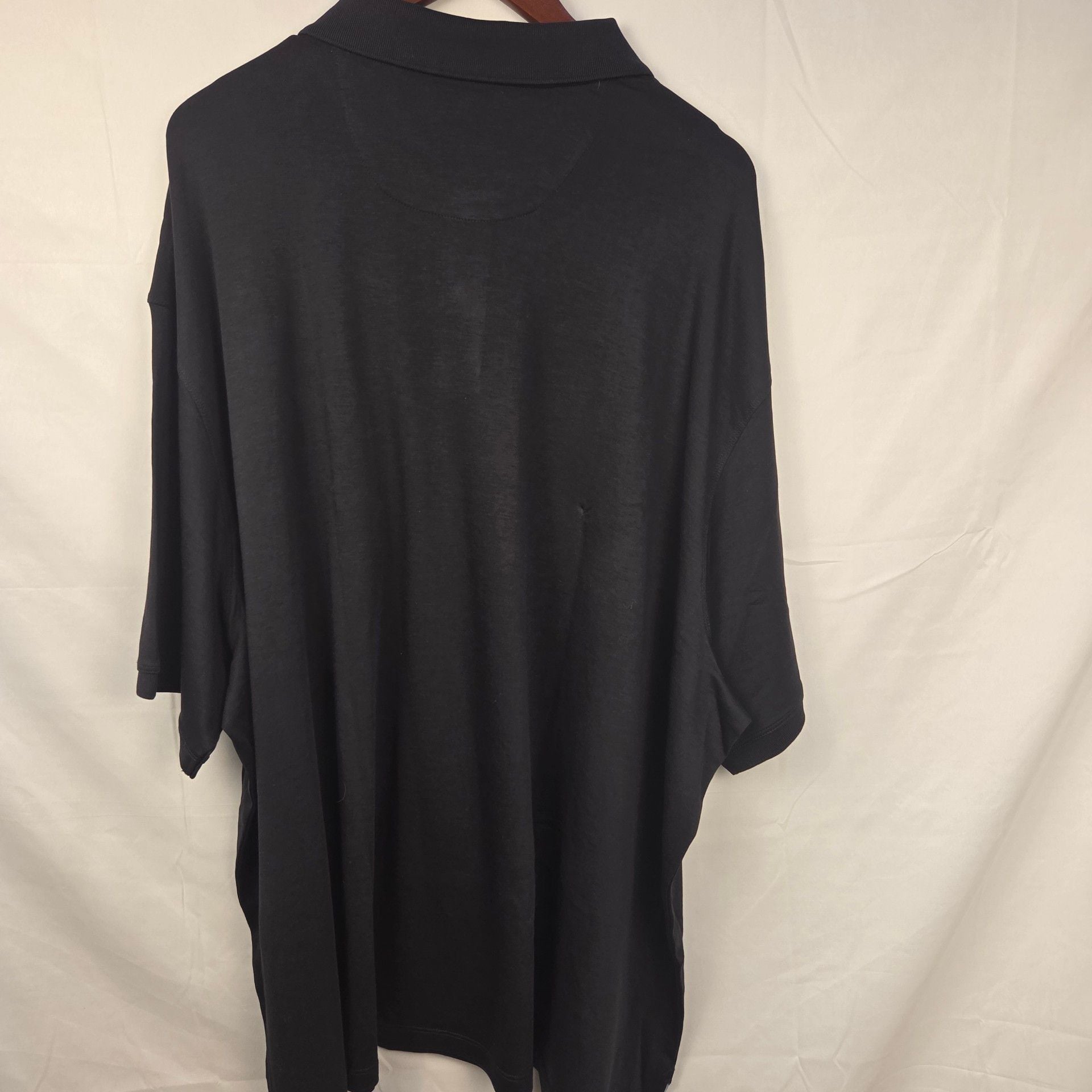 Roundtree & Yorke Polo Shirt Size 4XB Black Supima Cotton Pocket 6