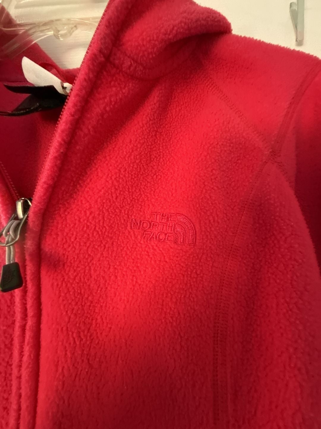 The North Face Fleece Zip Hoodie Size M Pink Full Zip Jacket 3