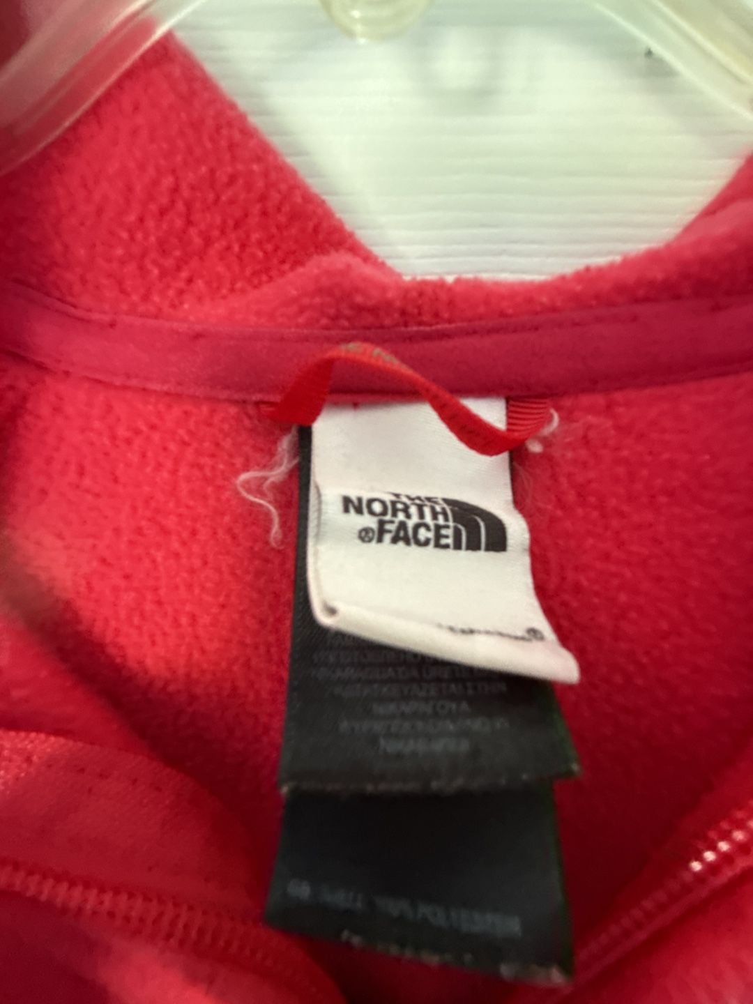 The North Face Fleece Zip Hoodie Size M Pink Full Zip Jacket 4