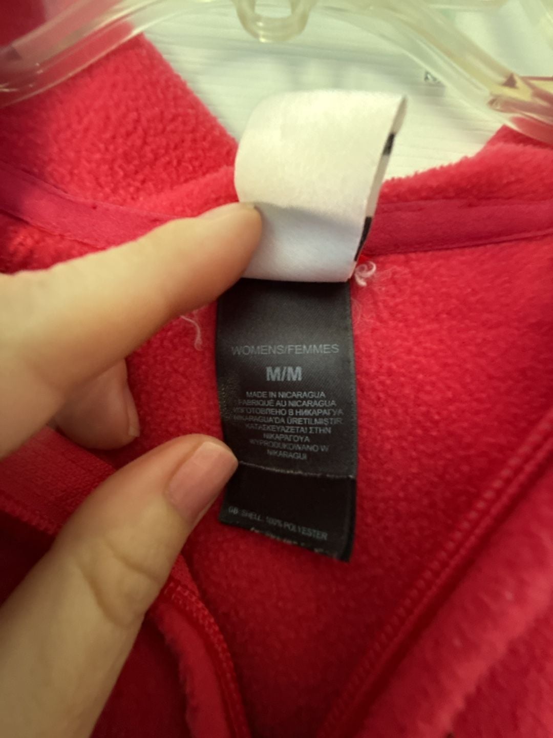 The North Face Fleece Zip Hoodie Size M Pink Full Zip Jacket 5