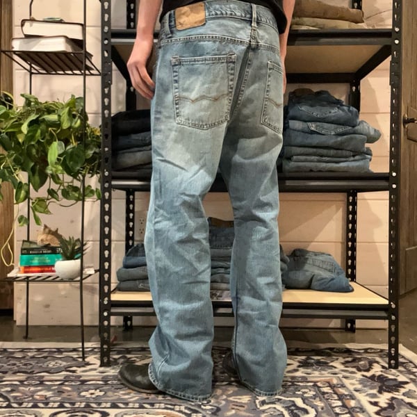 American Eagle Low Rise Bootcut Jeans 34x30 Light Wash Denim