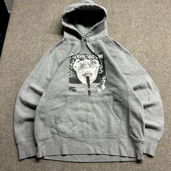Fucking Awesome Graphic Hoodie Grey Size Large Skateboard