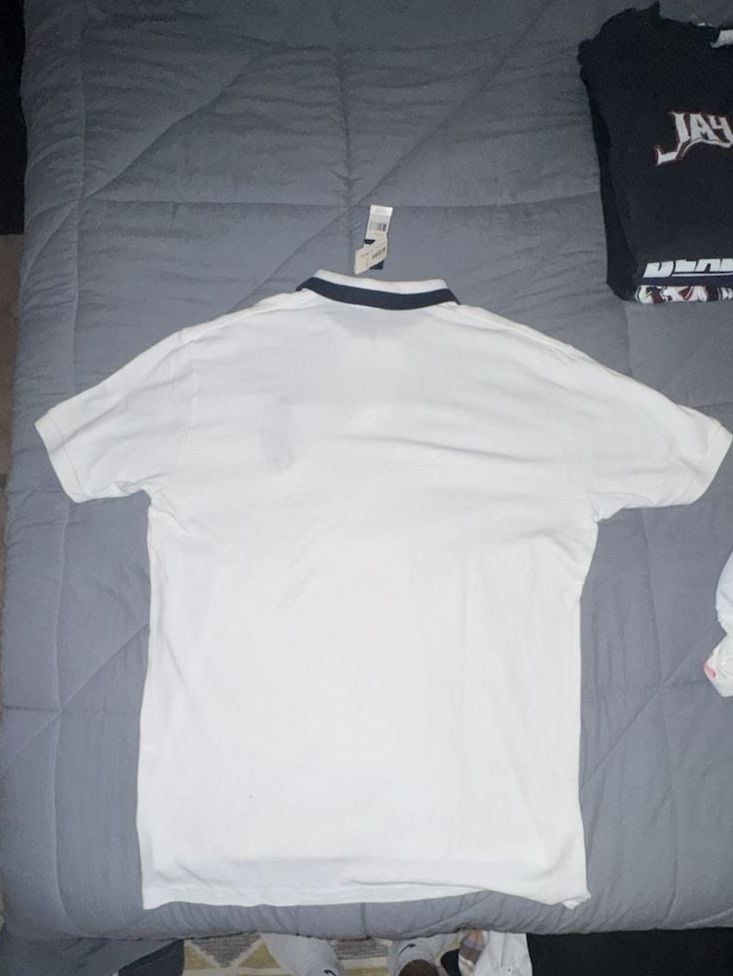 Polo Ralph Lauren Polo Shirt Size L White Cotton Striped Collar 6