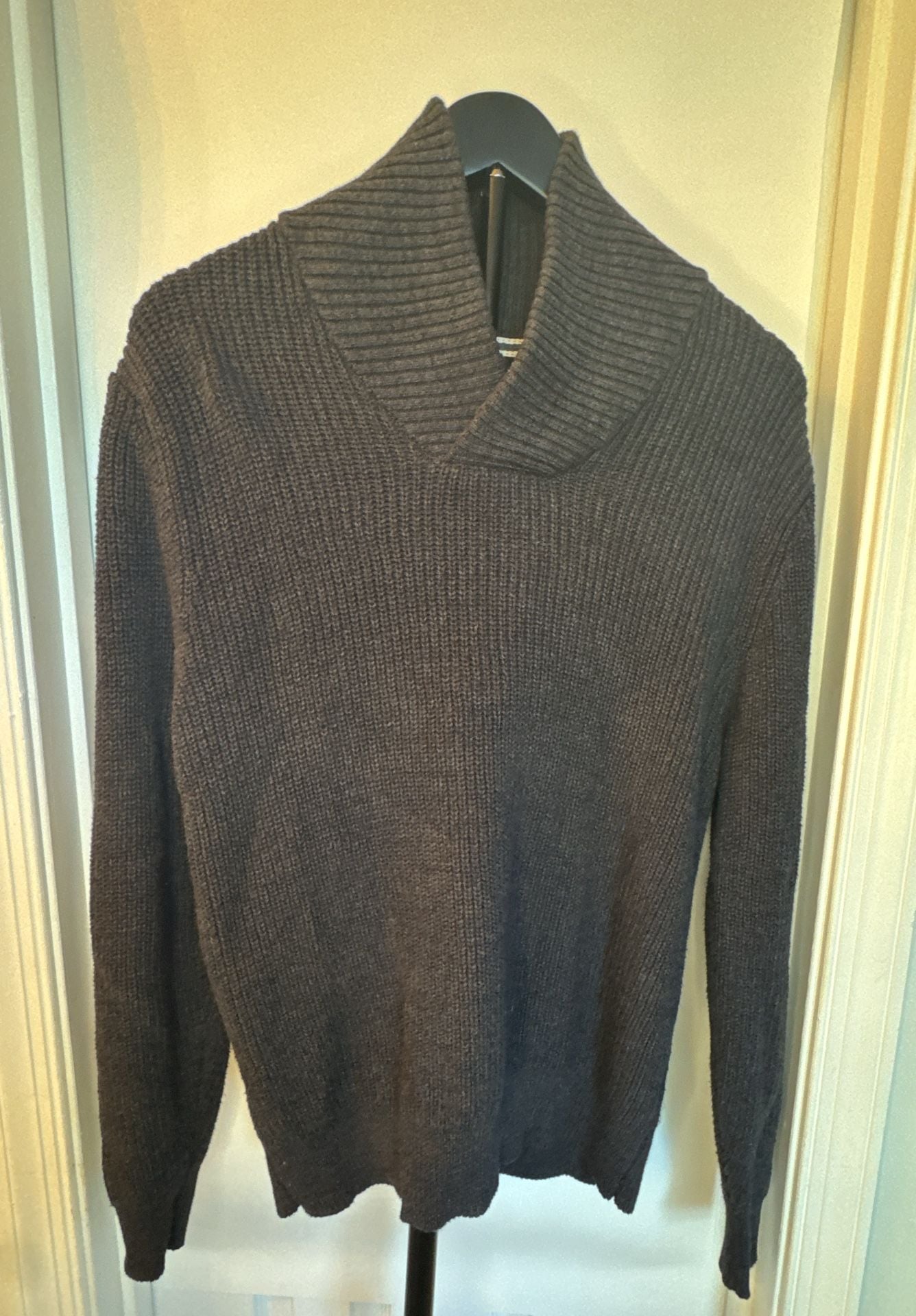 Weatherproof Vintage Shawl Collar Knit Ribbed Sweater 3