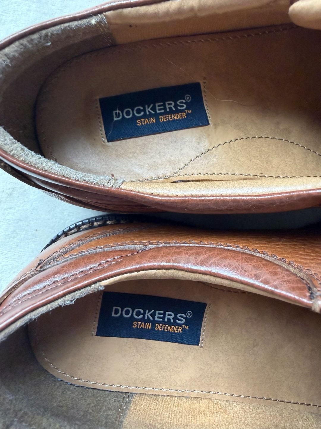 Dockers 2000โs stain defender Casual Oxford Shoes Brown Leather Size 8.5 3