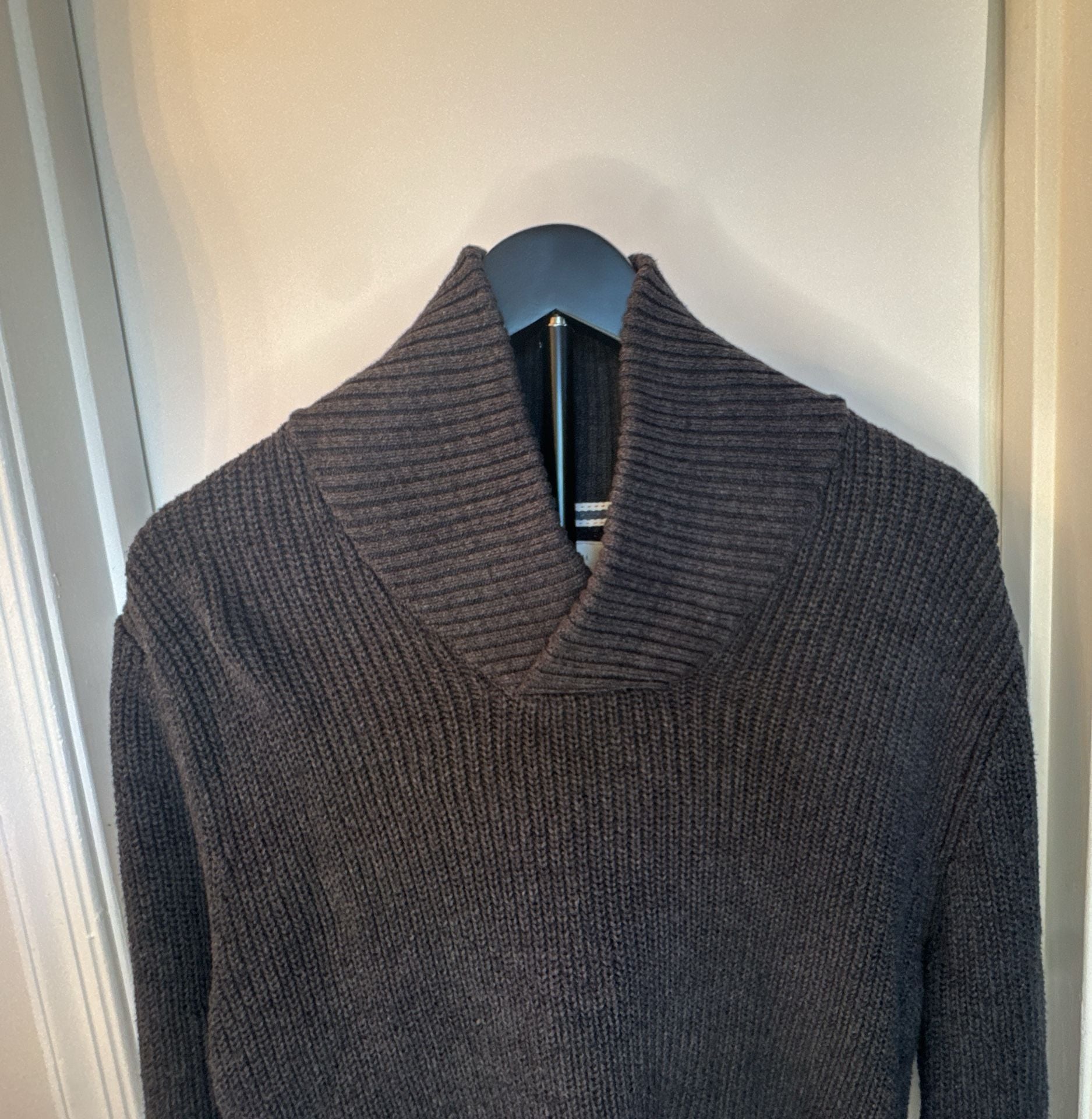 Weatherproof Vintage Shawl Collar Knit Ribbed Sweater 4