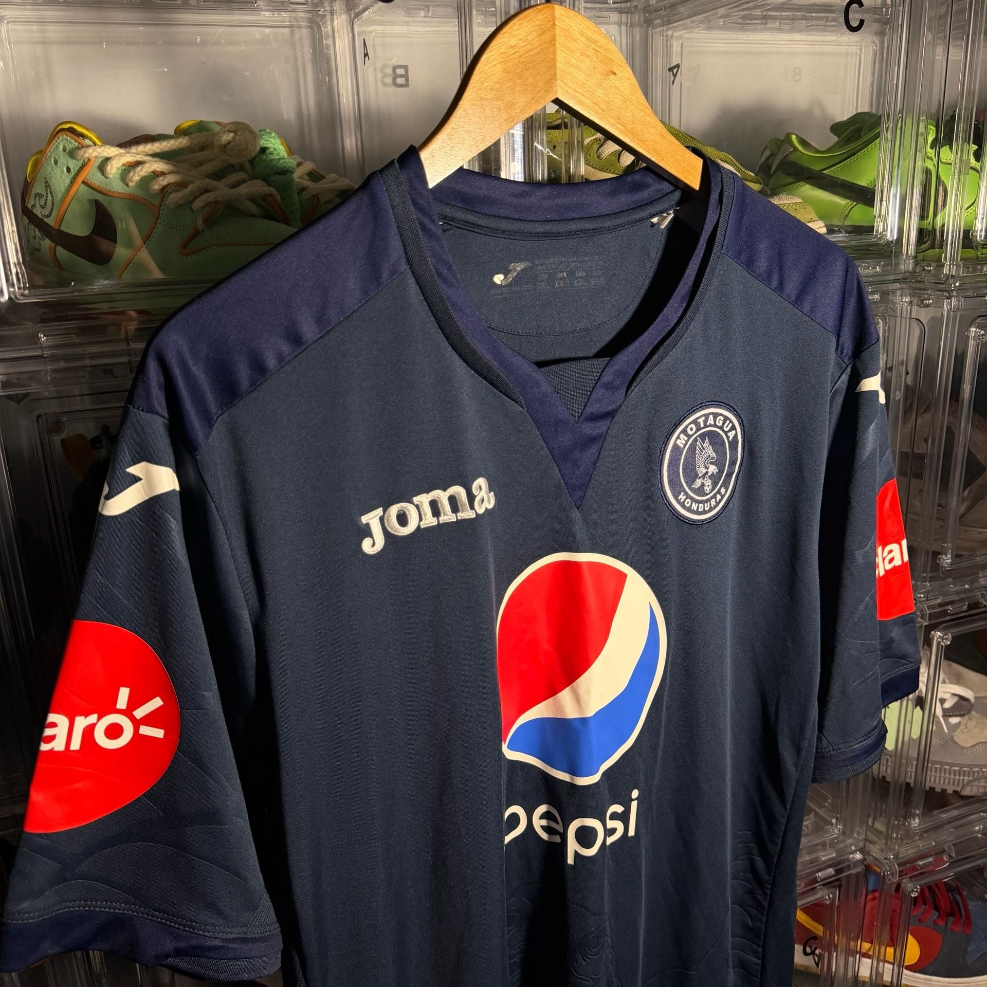 Joma Motagua Home Soccer Jersey Men's Size S Blue Pepsi Diunsa 3