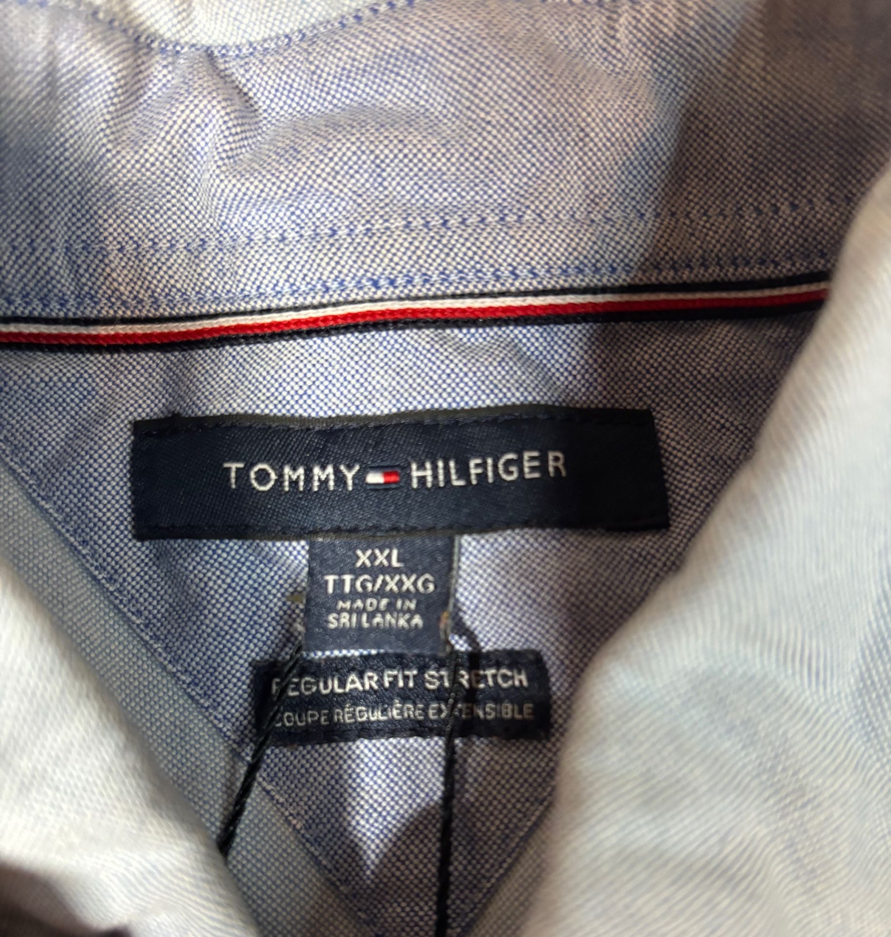 Tommy Hilfiger Regular Fit Stretch Oxford Shirt Size XXL Blue 3