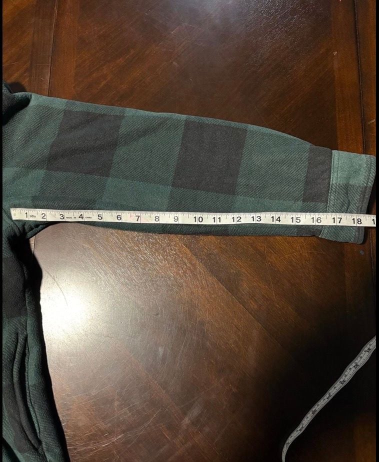 Freedom Foundry Men  Green Black Buffalo Plaid Sherpa Lined Flannel Shirt Jacket 7