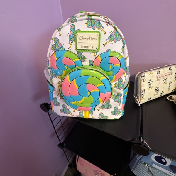 Disney Parks Loungefly Disney Eats Mickey Mouse Lollipop Mini Backpack New