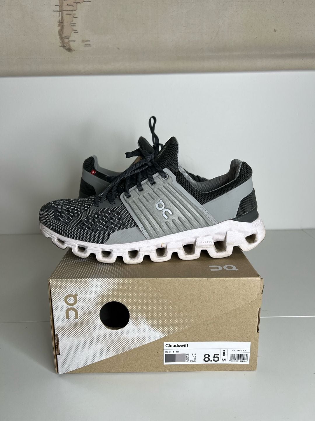 On Cloudswift Size 8.5 Rock Slate Running Shoes 2