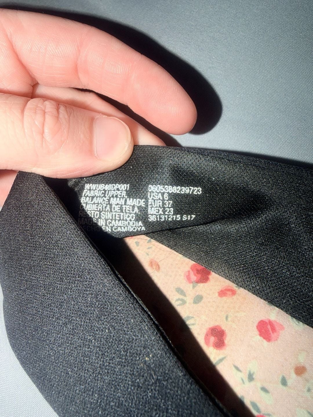 Lower East Side Ballet Flats Size 6 Black Fabric Slip On Floral 3