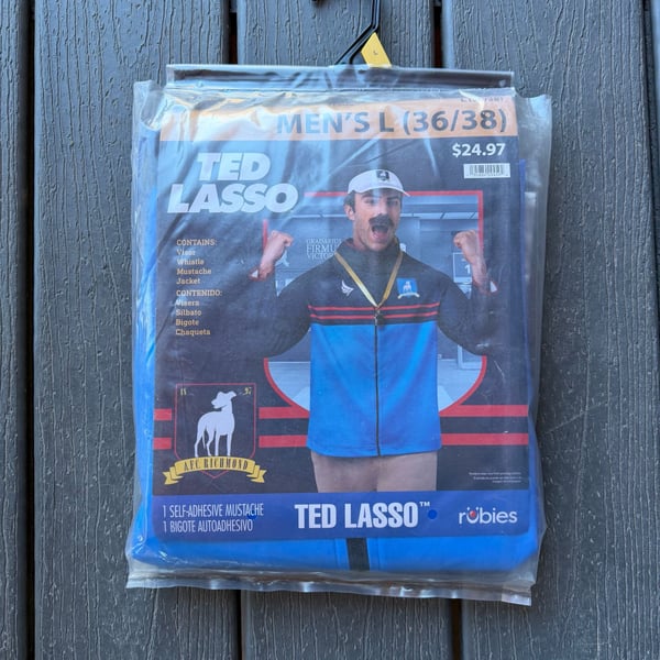 Rubies Ted Lasso Costume Size L (36/38) NEW FAST SHIPPING