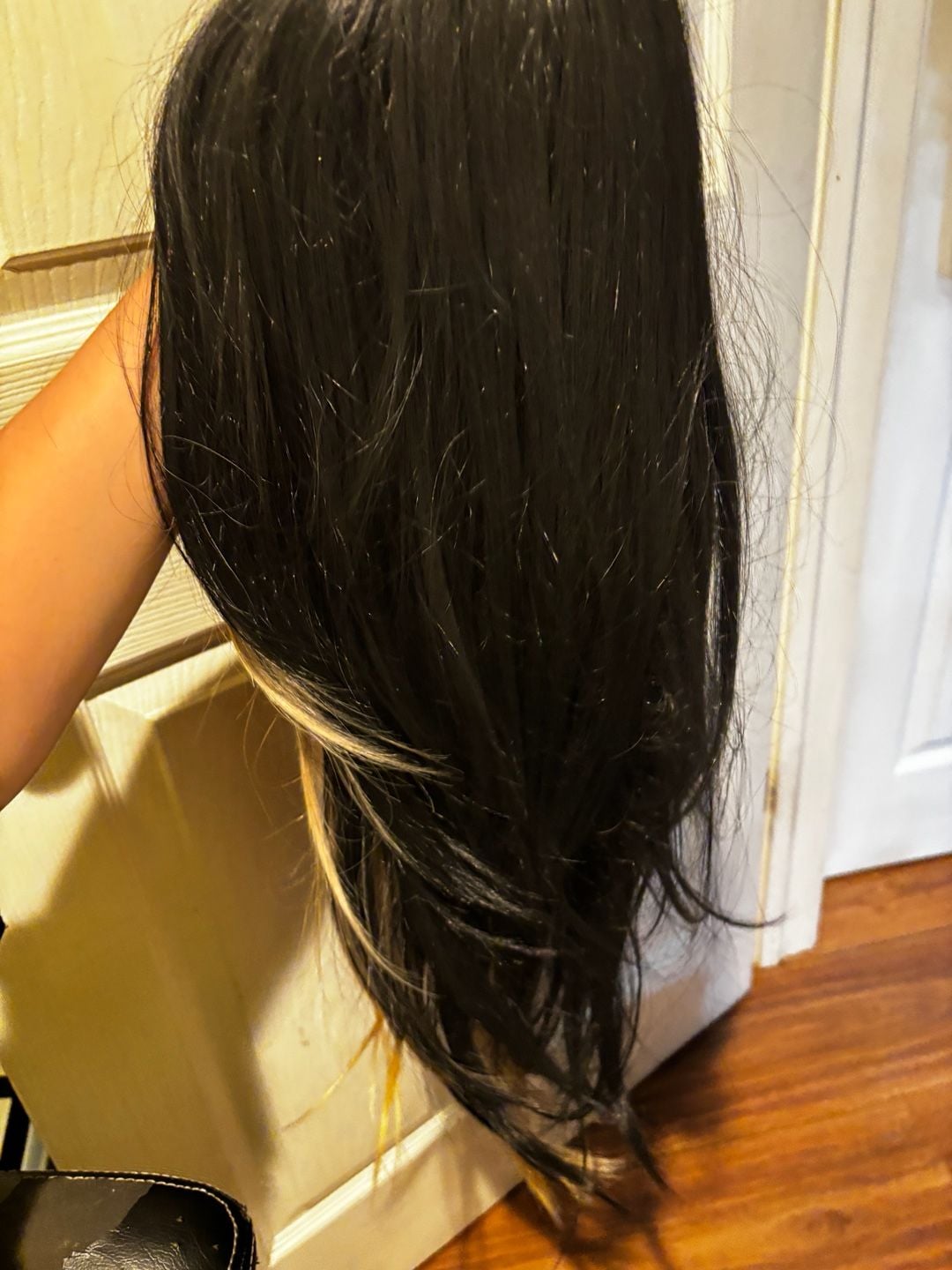 Brownbomb glueless Lace Front Wig Black/ Blonde 3