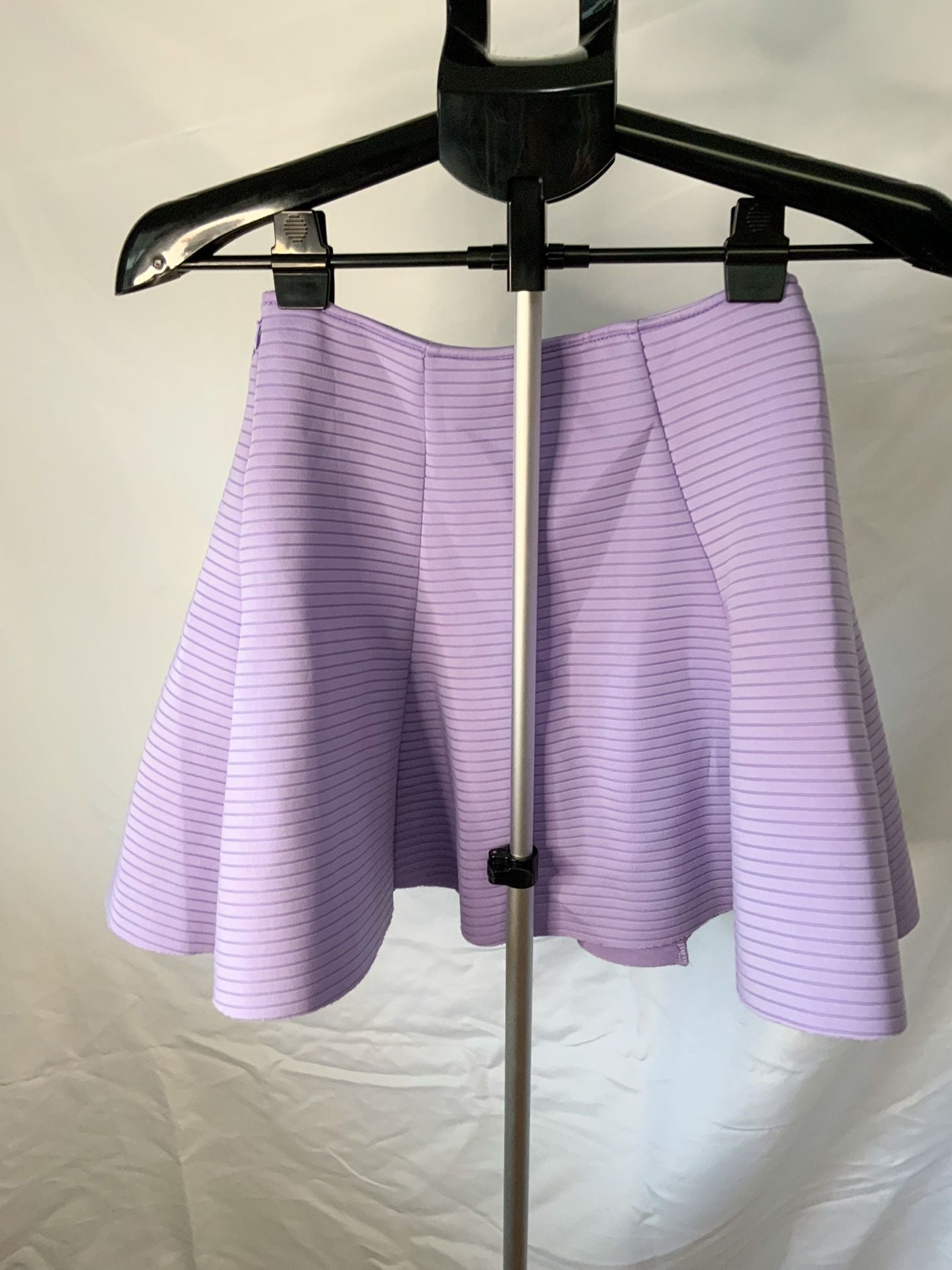 Honey Punch Skater Skirt Women Size S Purple Ribbed Flare 4