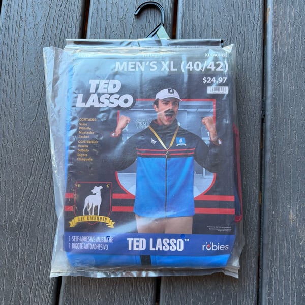 Rubies Ted Lasso Costume Size XL (40/42) NEW FAST SHIPPING
