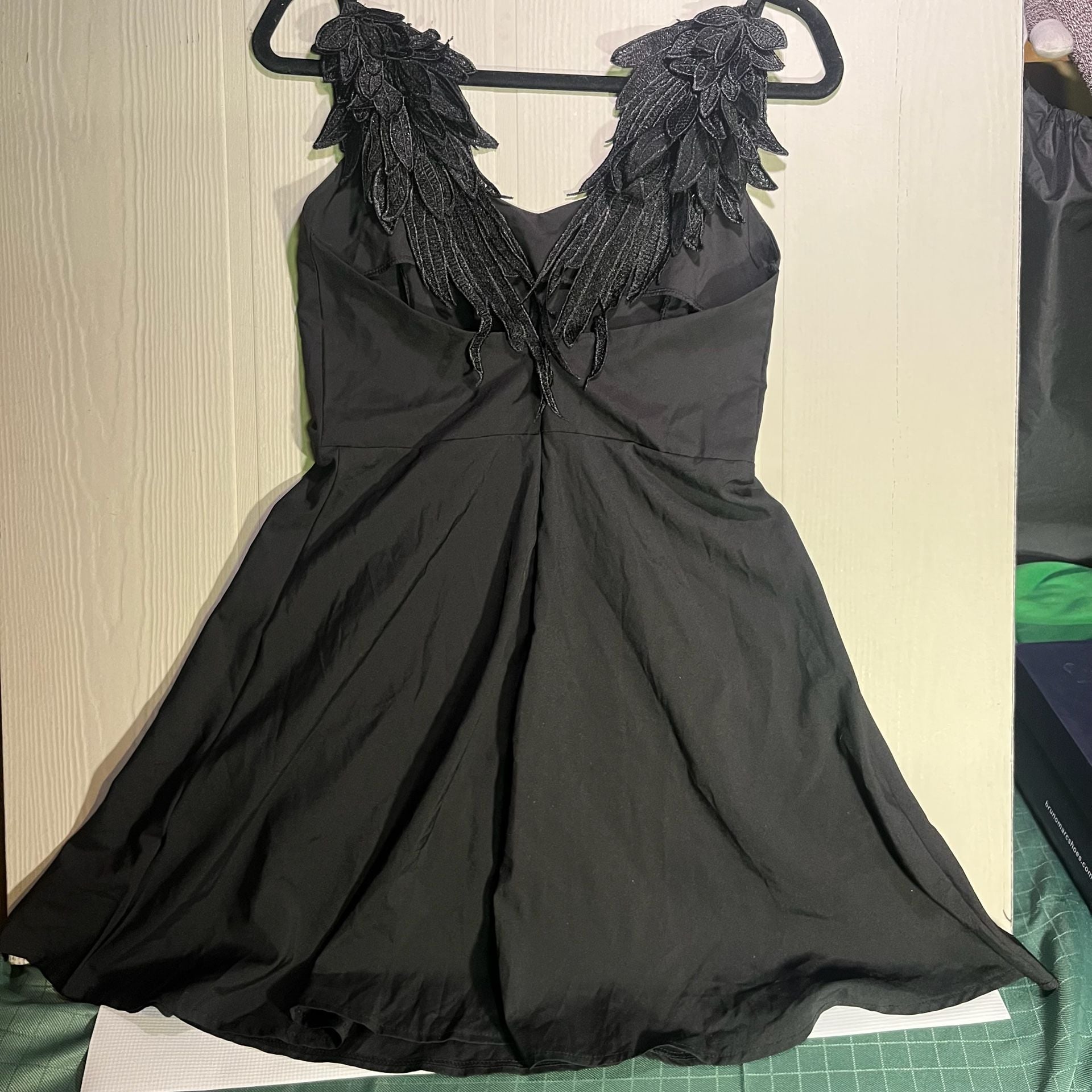 Choies Angel Wing Black Mini Dress 2