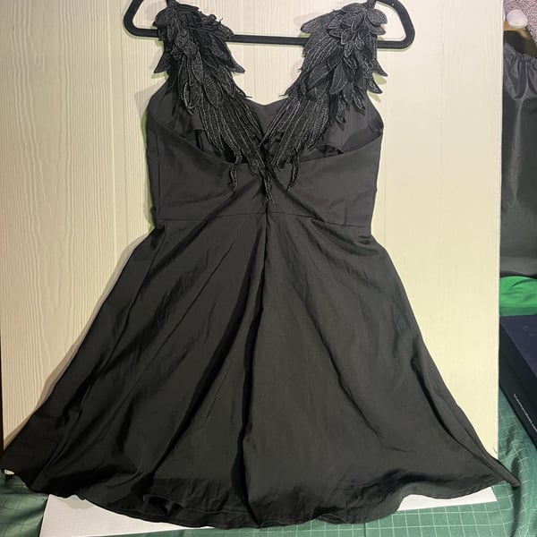 Choies Angel Wing Black Mini Dress