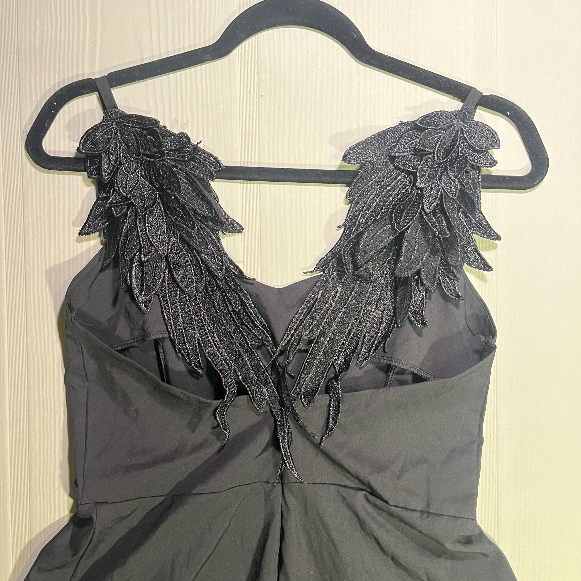 Choies Angel Wing Black Mini Dress 3
