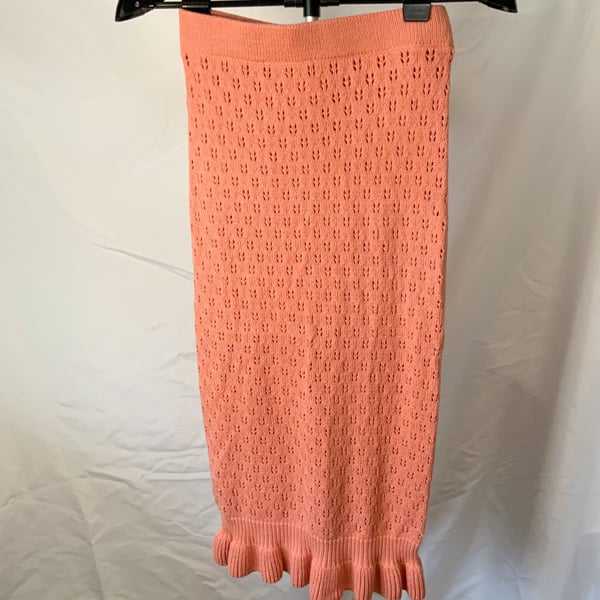 LC Lauren Conrad Skirt Women’s Size S Coral Pink Knit Midi