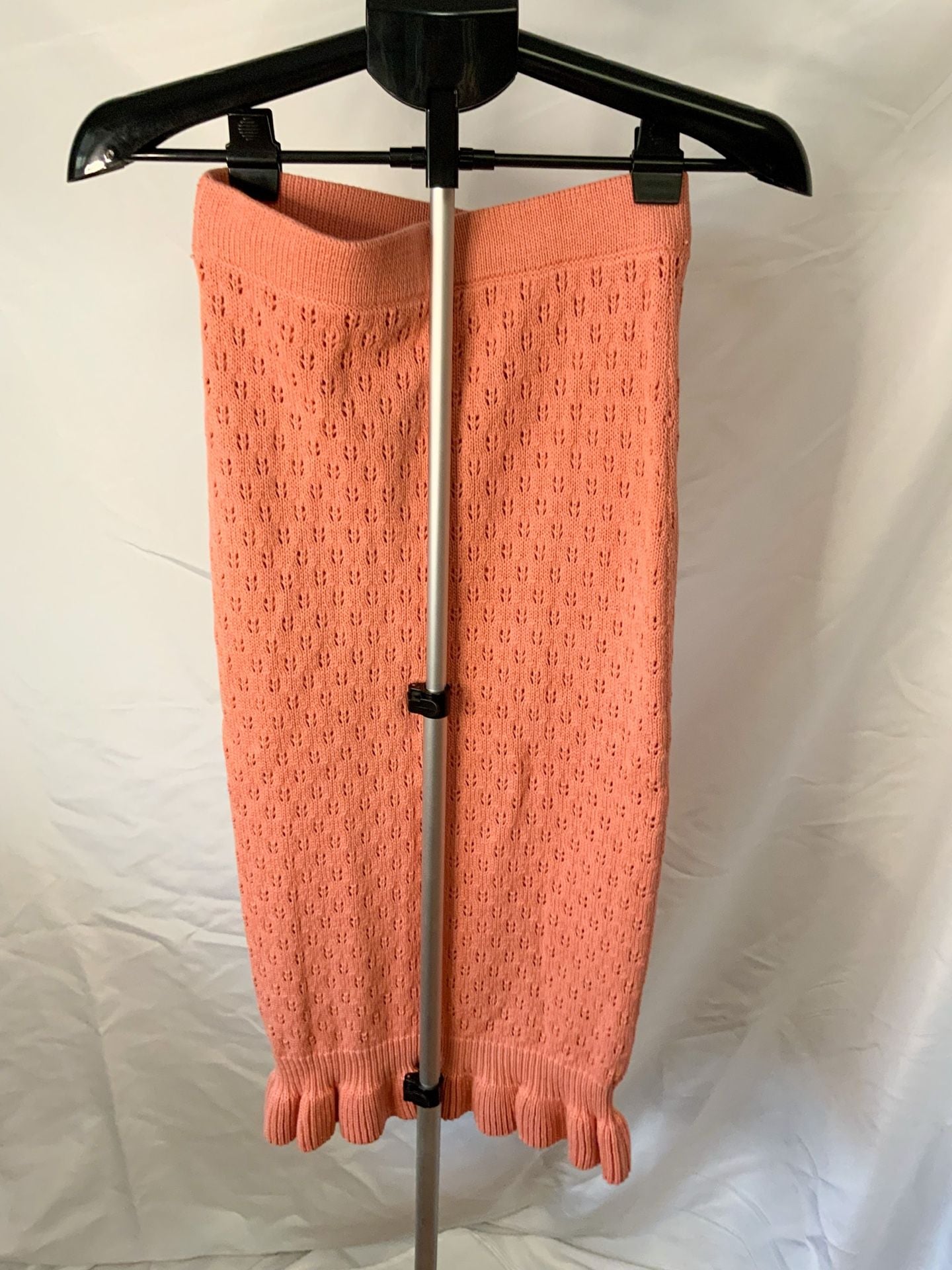 LC Lauren Conrad Skirt Women’s Size S Coral Pink Knit Midi 3
