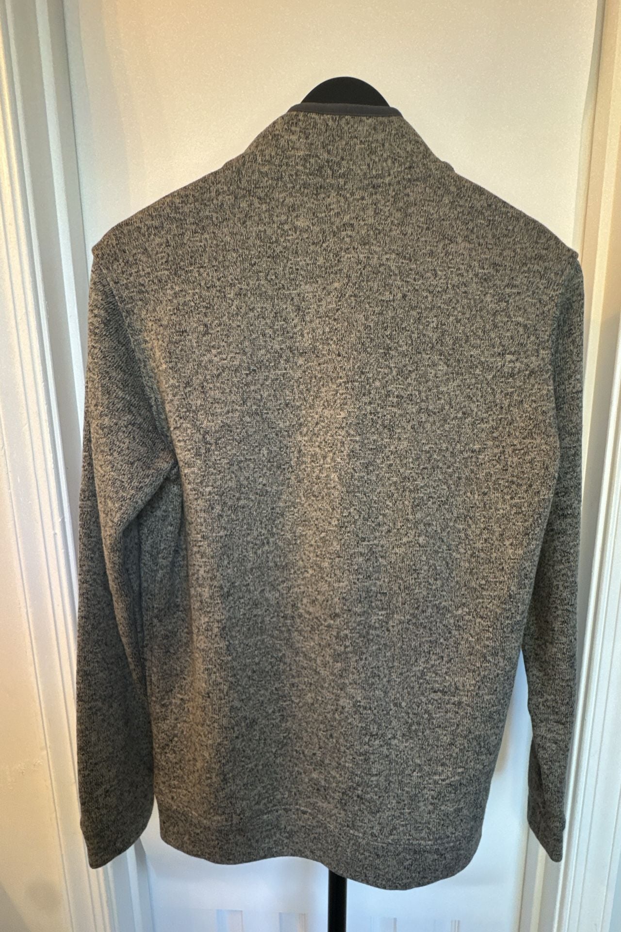 Eddie Bauer Fleece Pullover Size M Gray Snap Sweater 5