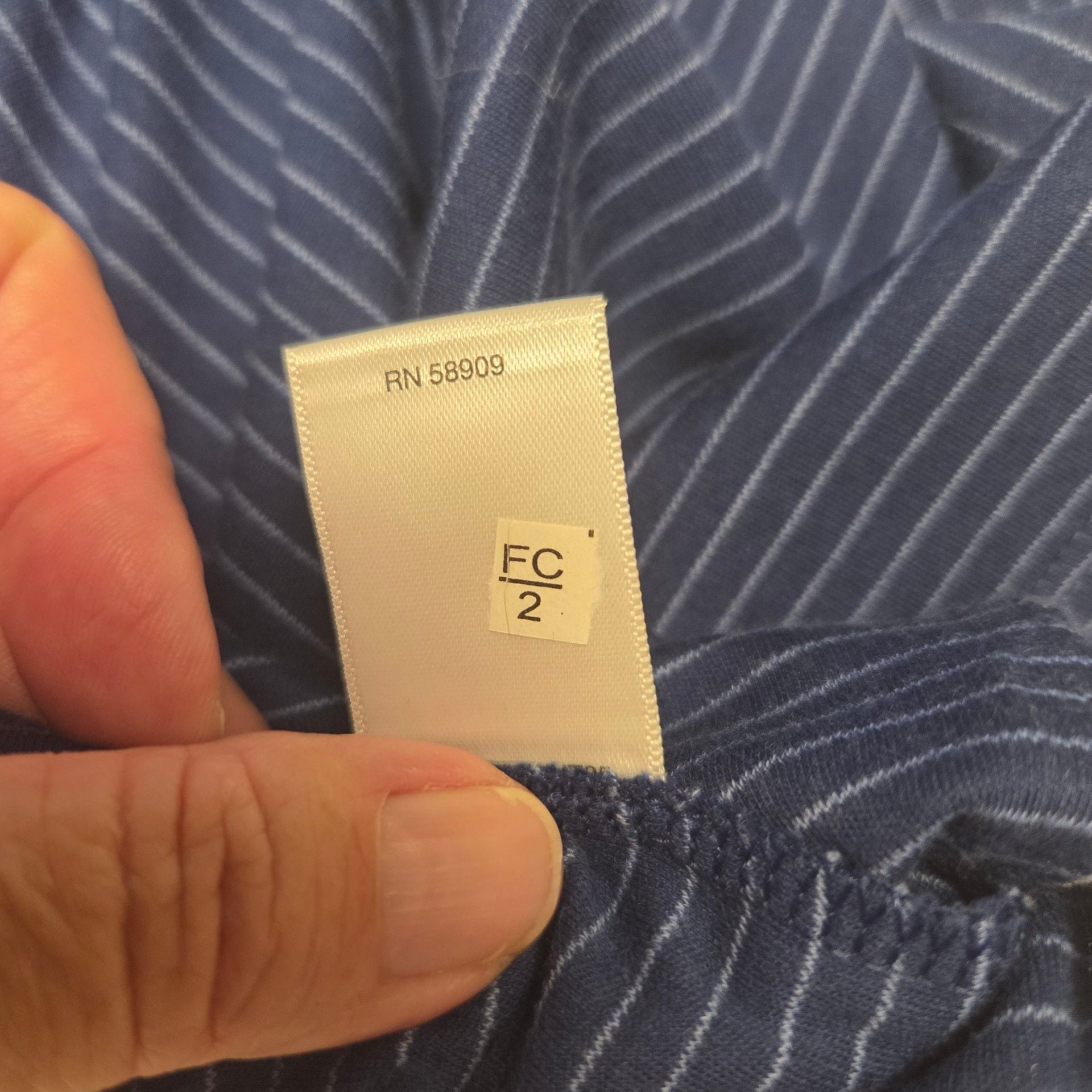 Roundtree & Yorke Polo Shirt Size 4XB Blue Supima Cotton Striped New 8
