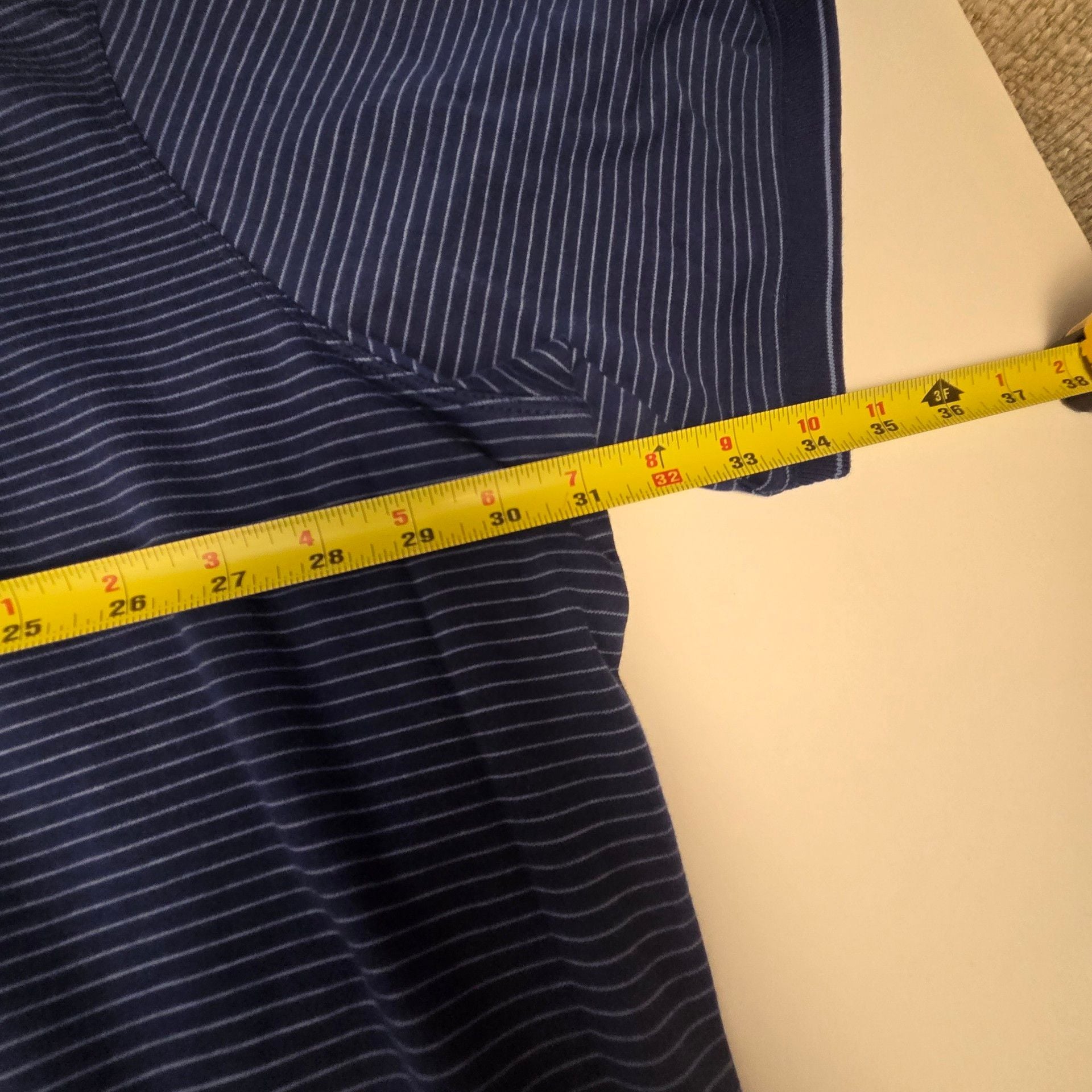 Roundtree & Yorke Polo Shirt Size 4XB Blue Supima Cotton Striped New 12