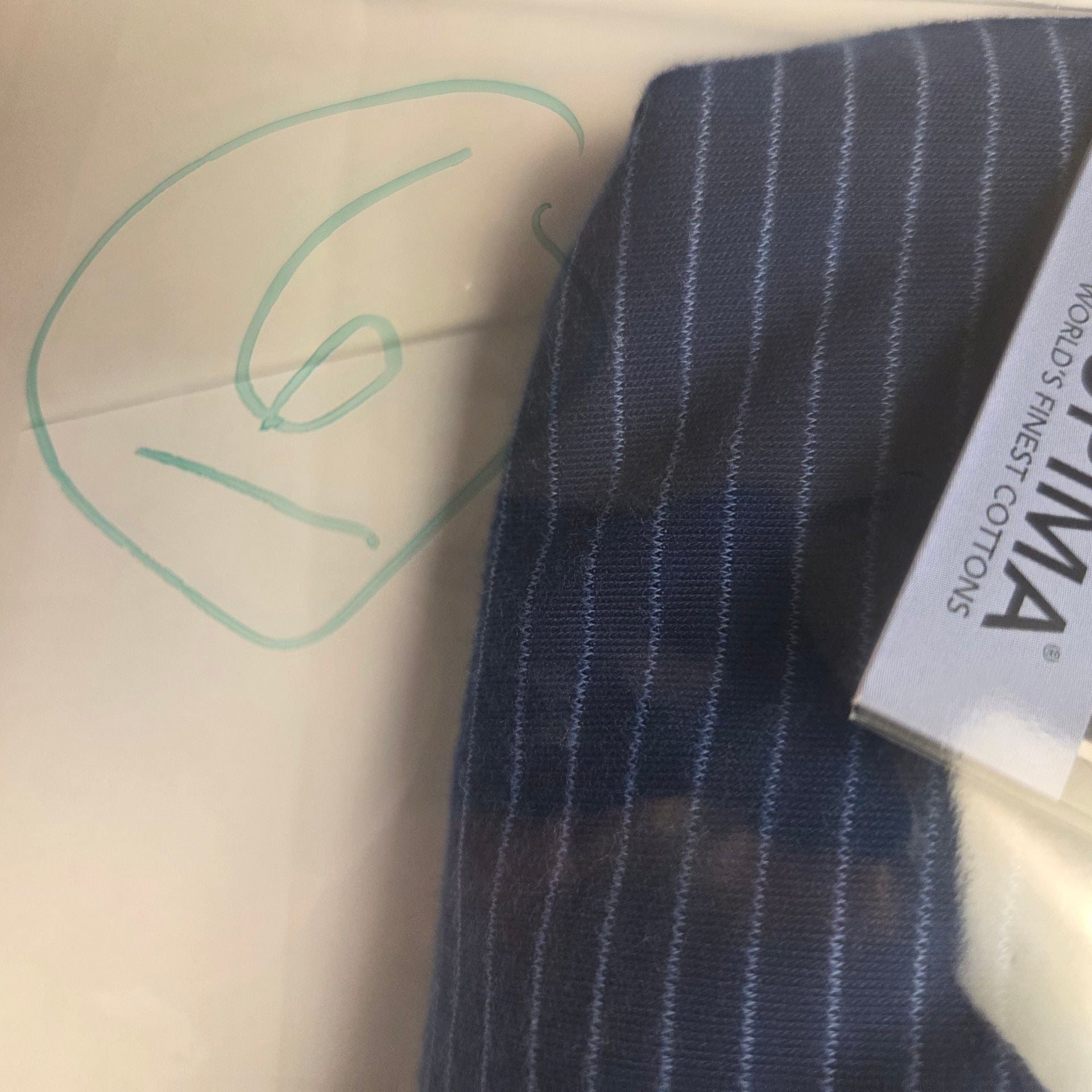 Roundtree & Yorke Polo Shirt Size 4XB Blue Supima Cotton Striped New 14