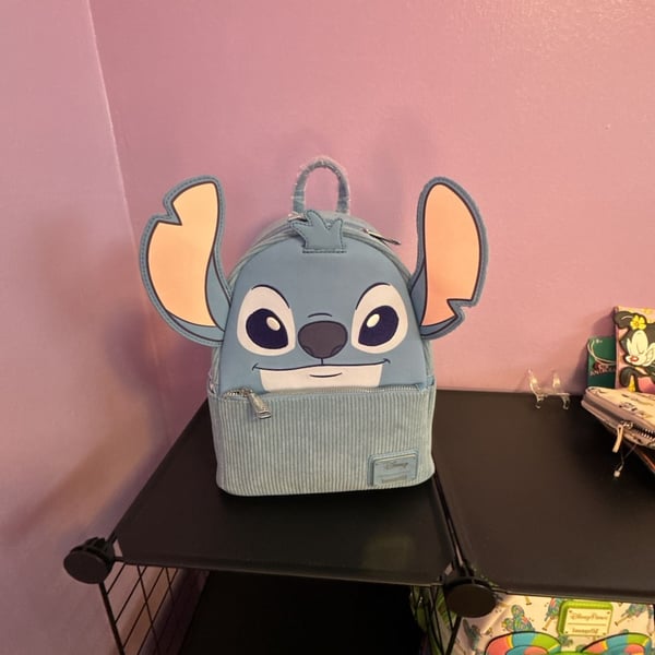 Loungefly Disney Stitch Corduroy Mini Backpack New