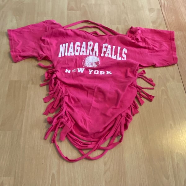 Niagara Falls Souvenir Custom Cut Fringe T-Shirt