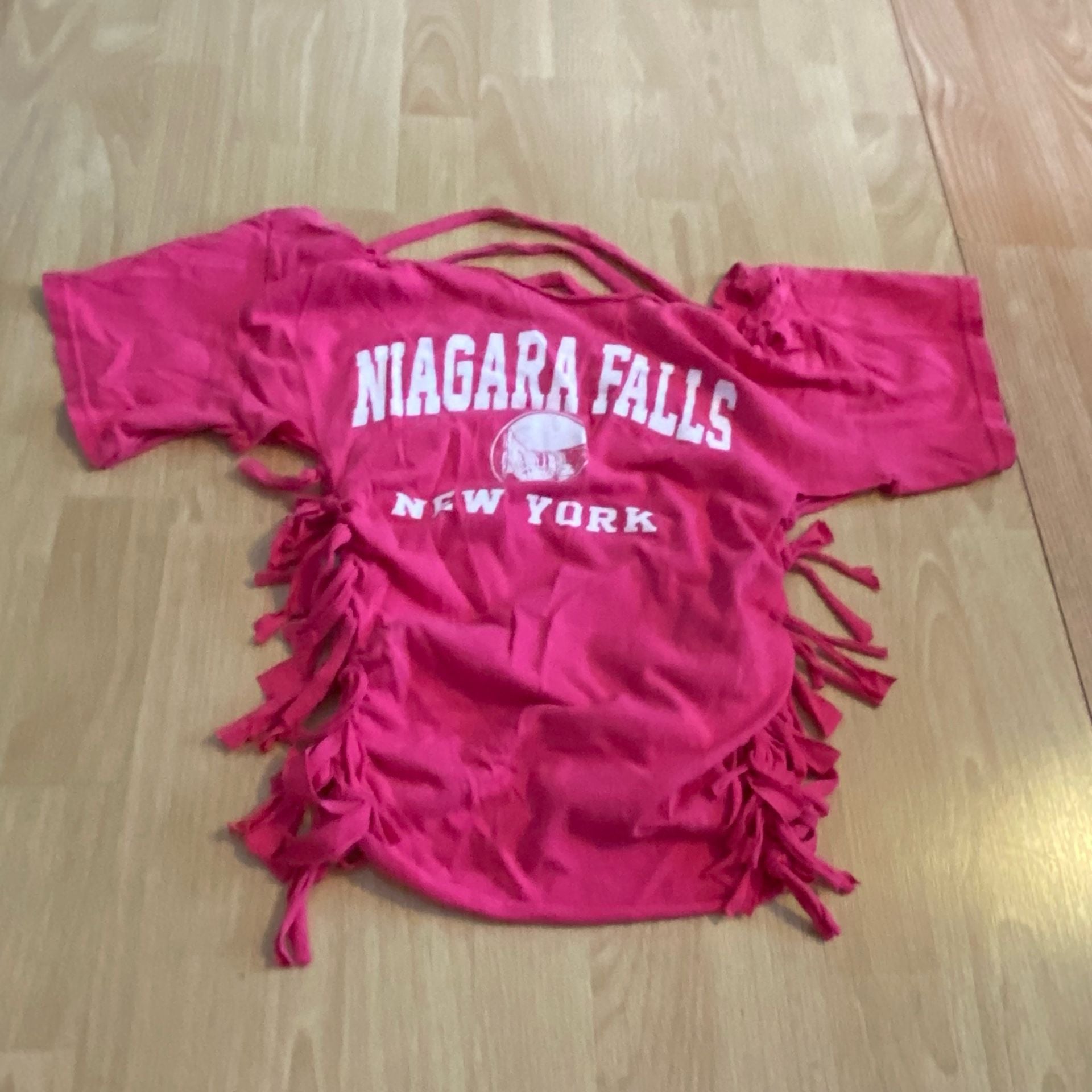Niagara Falls Souvenir Custom Cut Fringe T-Shirt 5