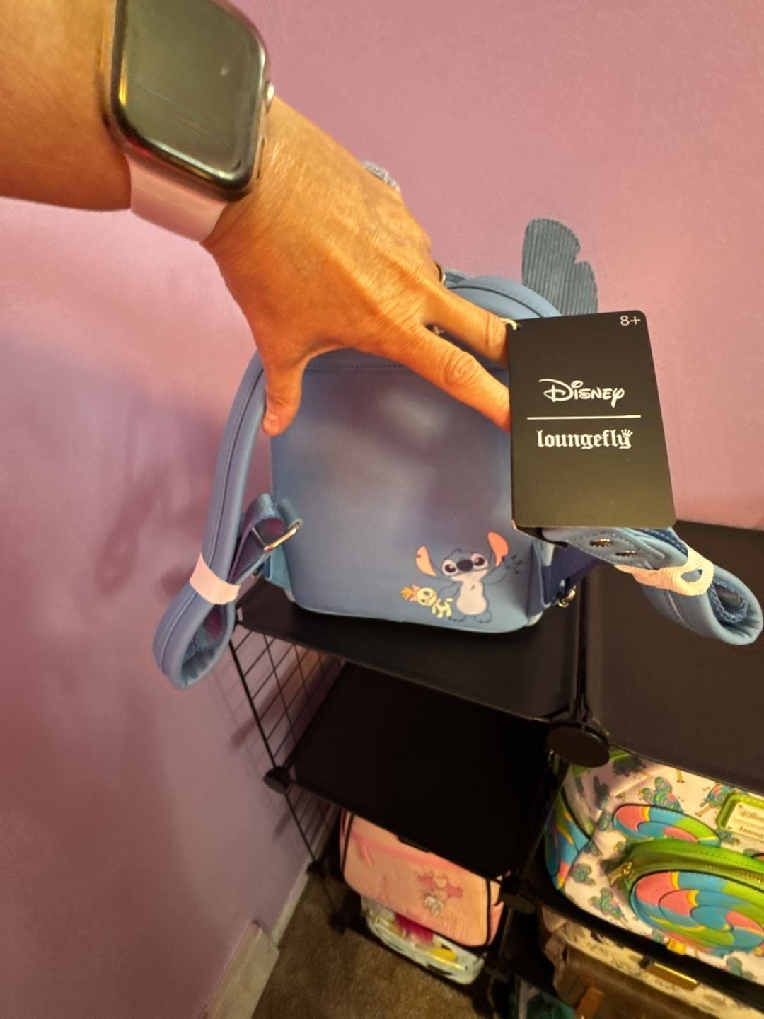 Loungefly Disney Stitch Corduroy Mini Backpack New 7